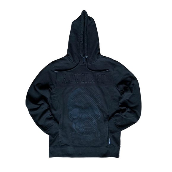 Rawcraft Cotton-Blend Hoodie with Skull Print | Small | Black - Picture 4 of 10